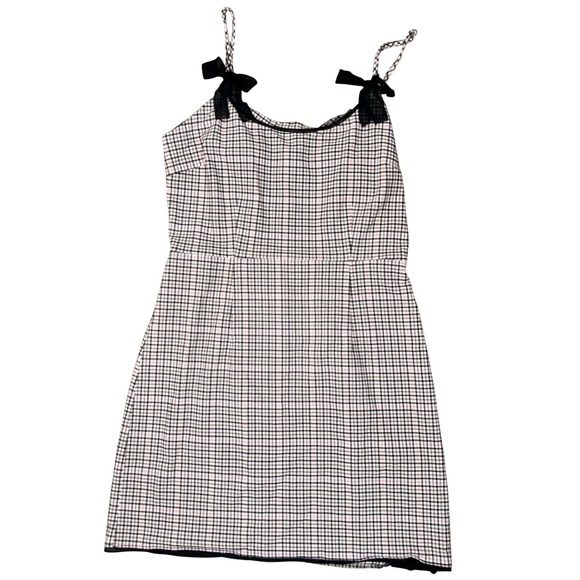 Kendall & Kylie Dresses & Skirts - Women's Y2K Plaid Mini Dress Kendall & Kylie Sz-M Pink Lace Bow Fairy Grunge
